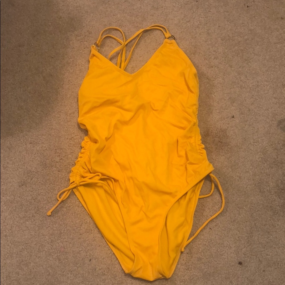 Gold one piece swimsuit